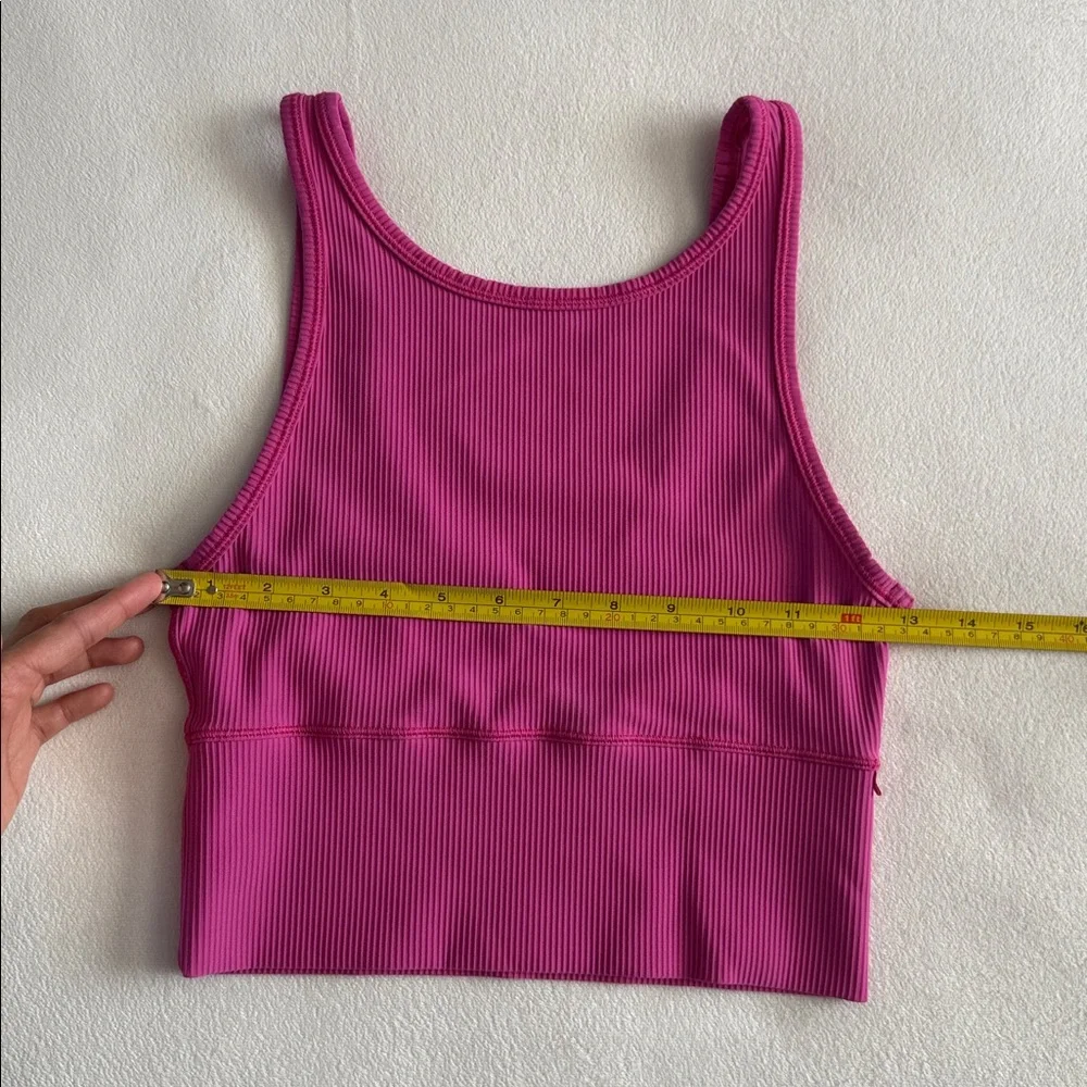 lululemon athletica Hot Pink Cropped Sports Bra Top size 4 - Picture 9 of 9